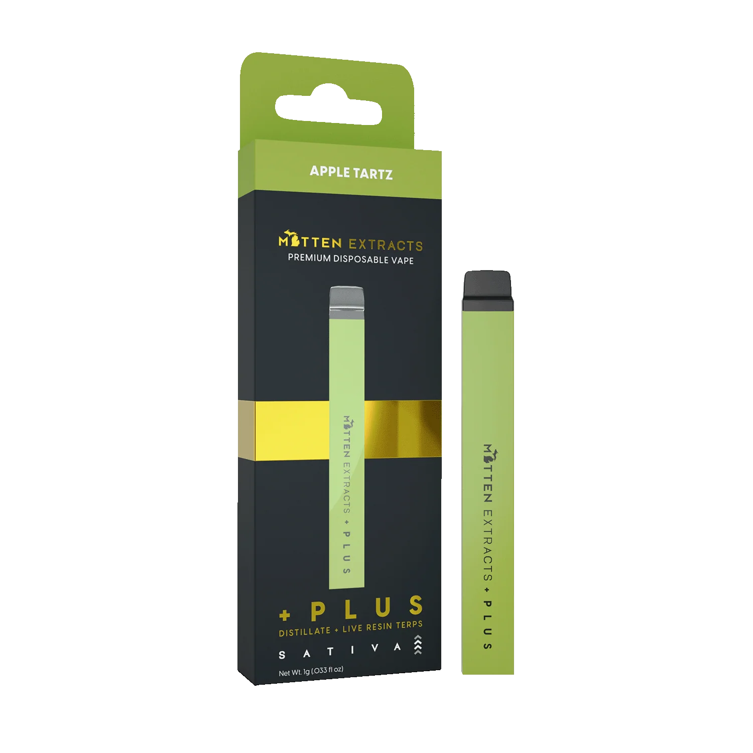 Apple Tartz +Plus Disposable Vape - mitten extracts