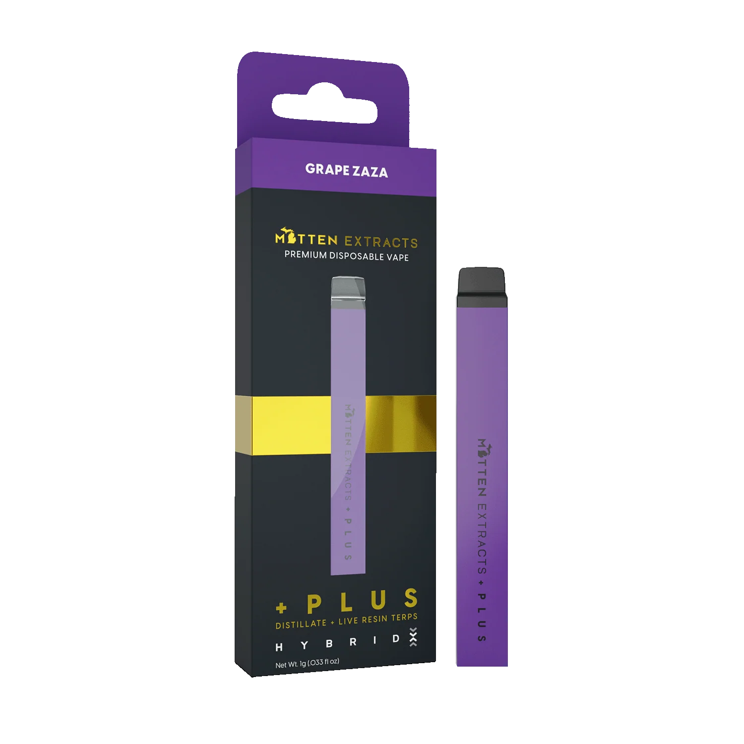 Grape Zaza +Plus Disposable Vape - mitten extracts