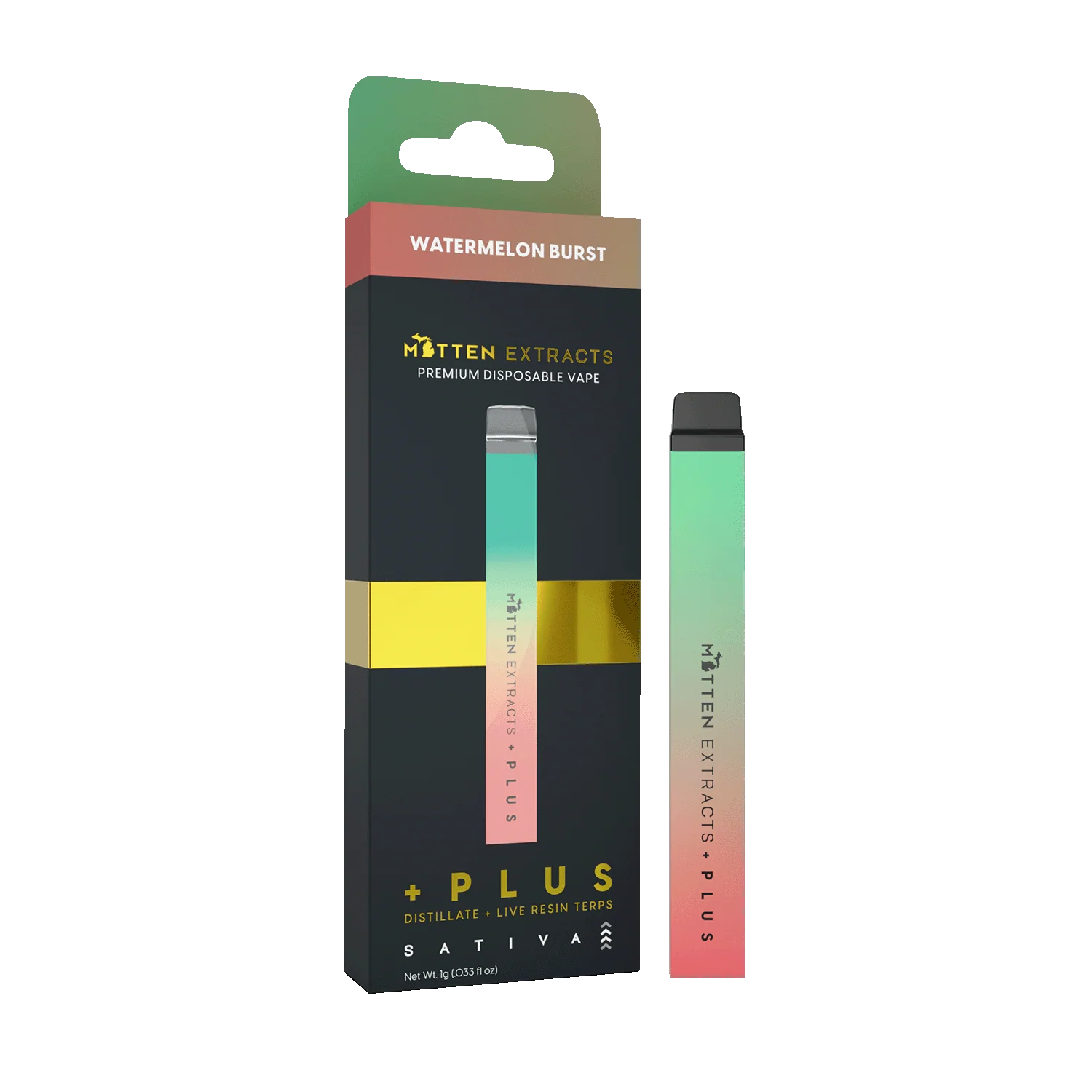 Watermelon Burst +Plus Disposable Vape - mitten extracts