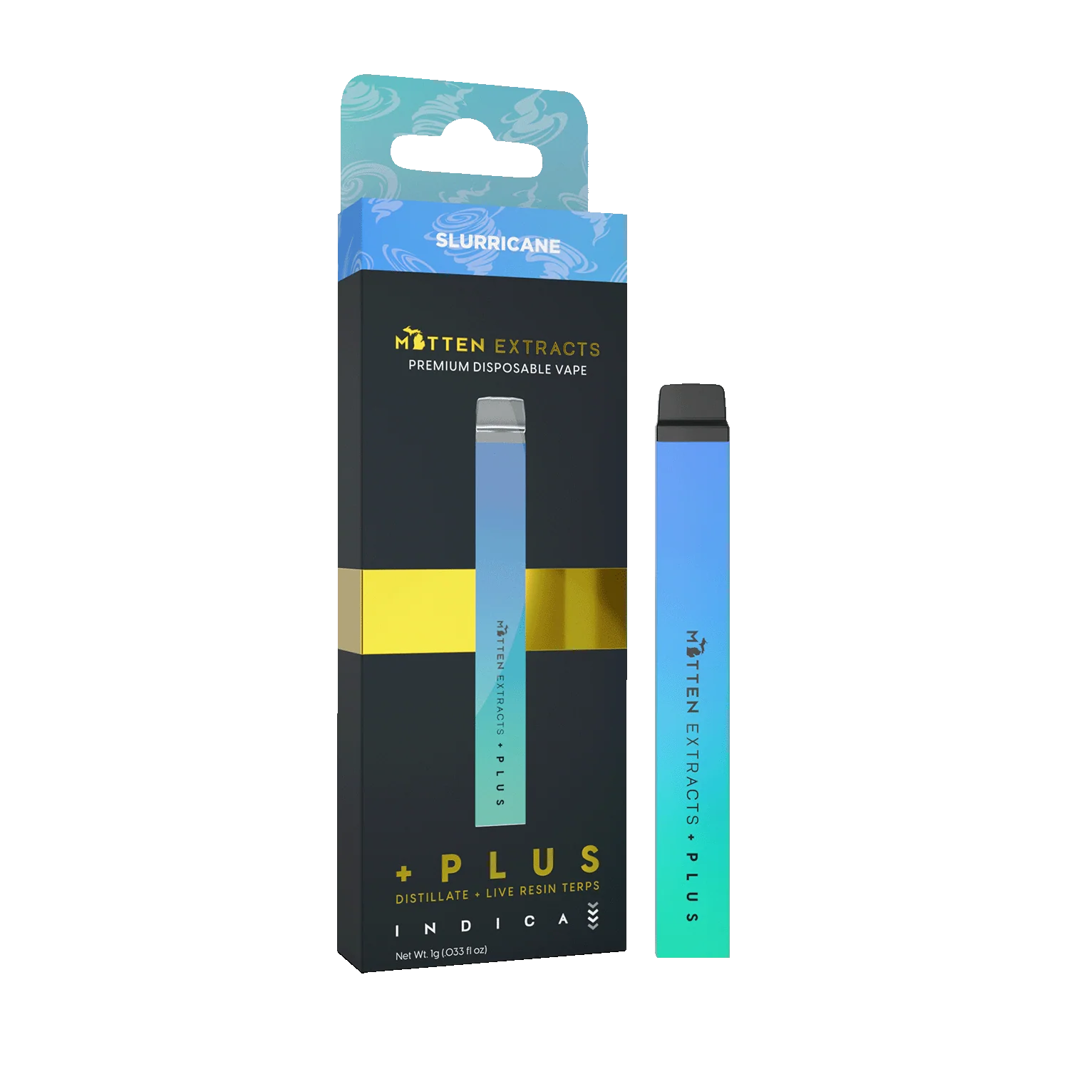 Slurricane +Plus Disposable Vape - mitten extracts