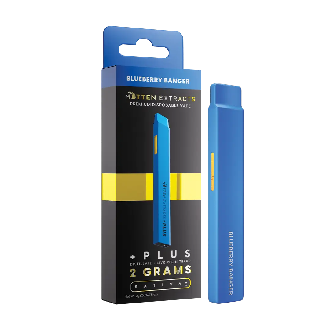 Blueberry Banger +Plus Disposable Vape 2g - mitten extracts