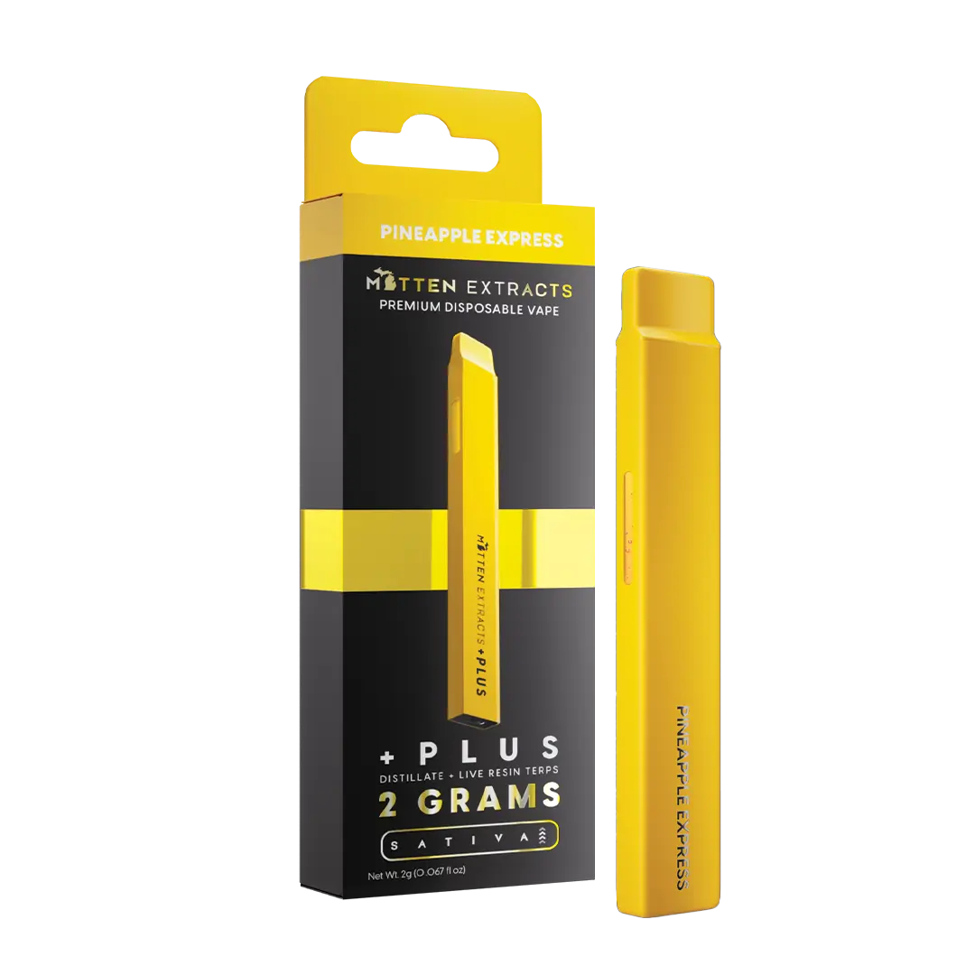 Pineapple Express +Plus Disposable Vape 2g - mitten extracts