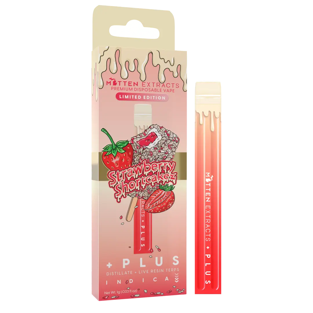 Strawberry Shortcakez +Plus Disposable Vape 1g - mitten extracts