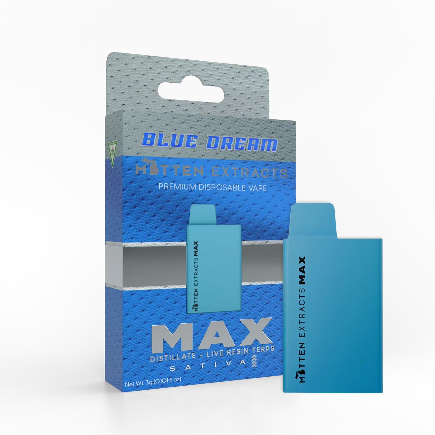 Blue Dream MAX Disposable Vape - mitten extracts